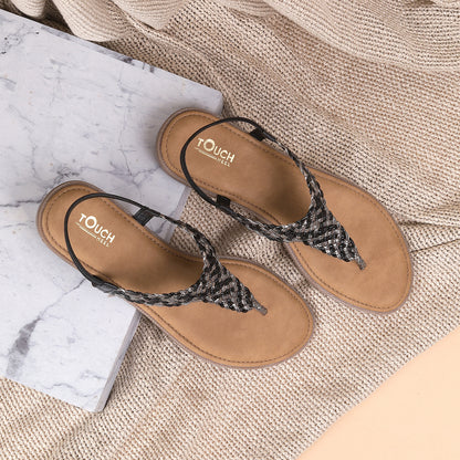 Thong Braided Sandals For Women