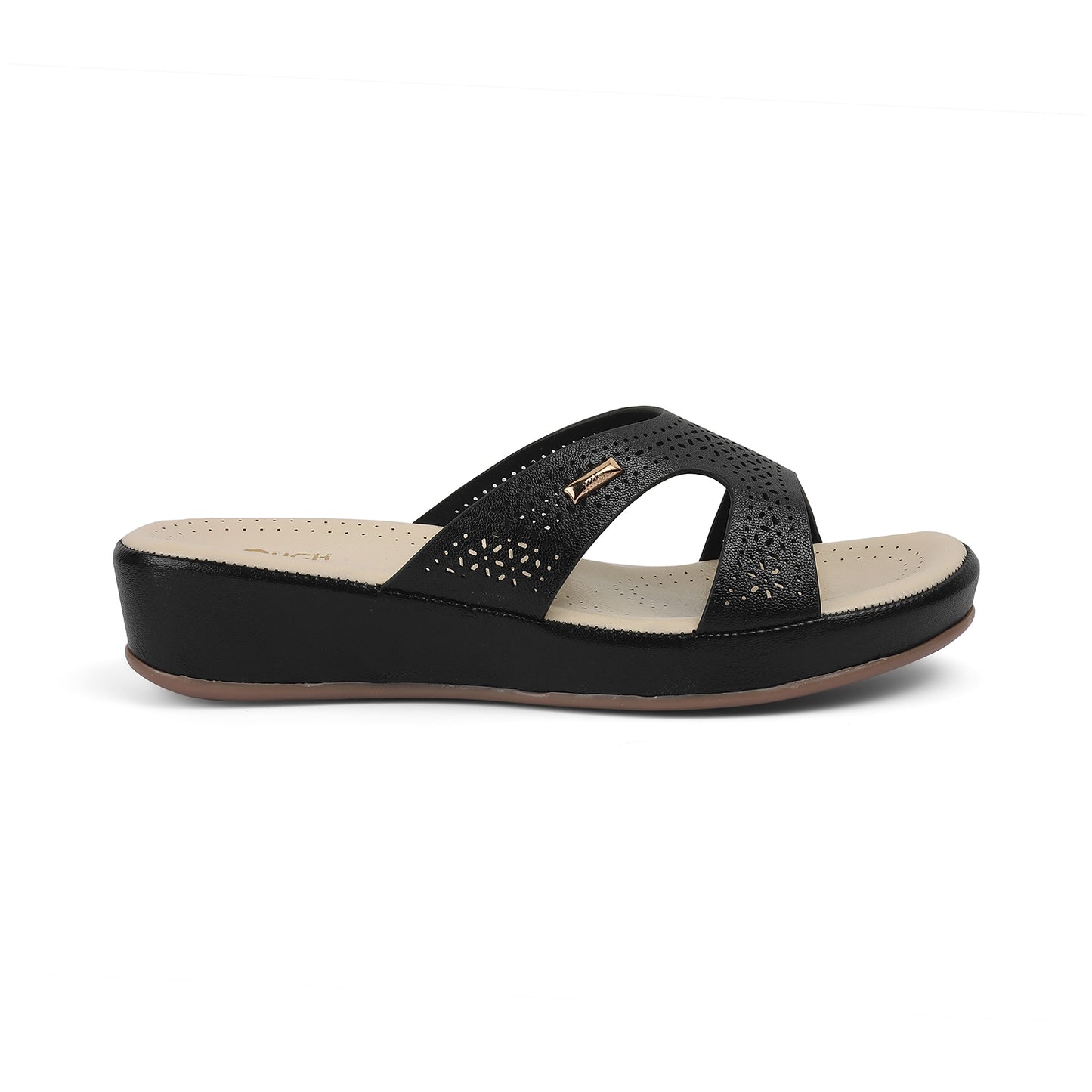 Breezy Black: Wedge Sandals