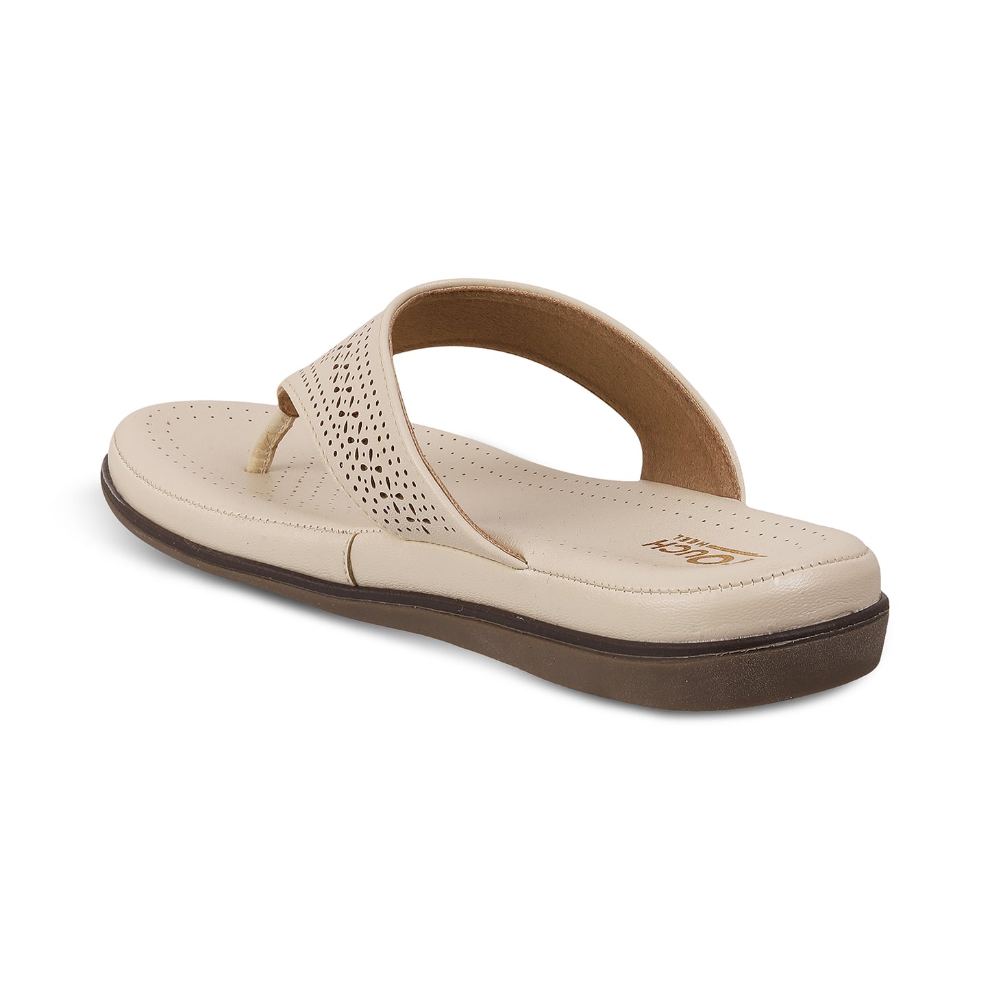 Men's Black Perforated Comfort Flip-Flop Sandal