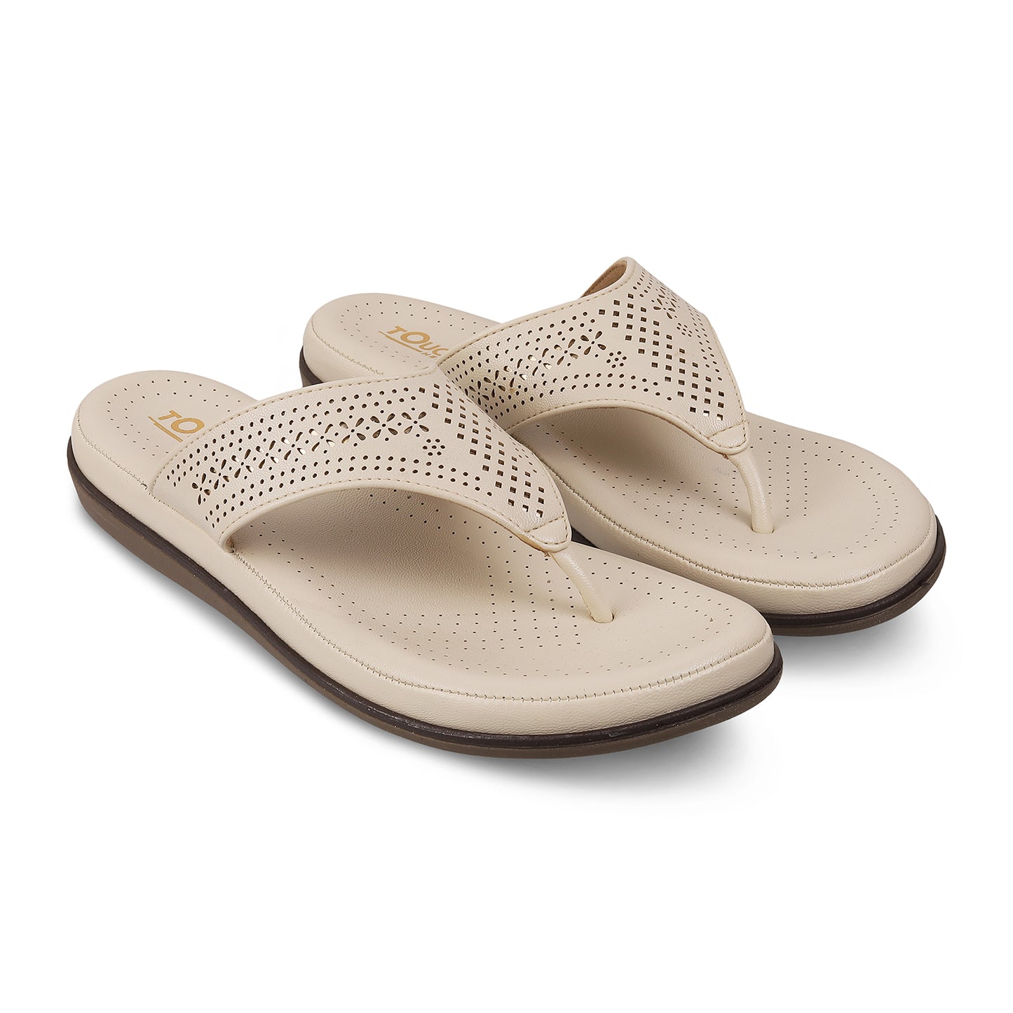 Men's Black Perforated Comfort Flip-Flop Sandal