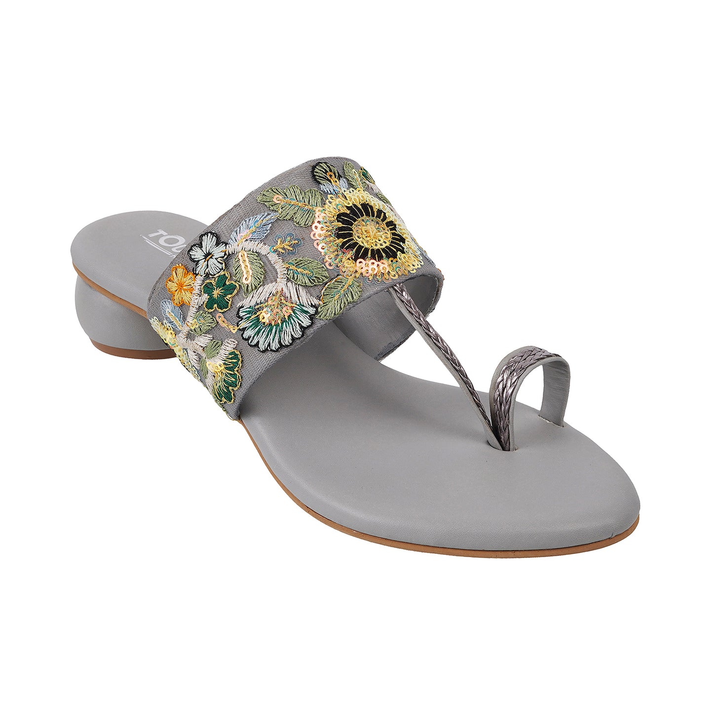 Latest Embroidered Slip On Ethnic Women Sandals