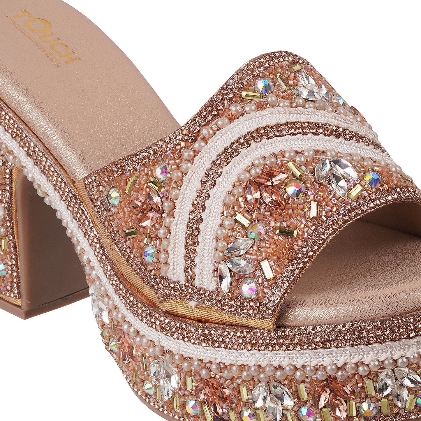 Rhinestone Strap Wedge Sandals