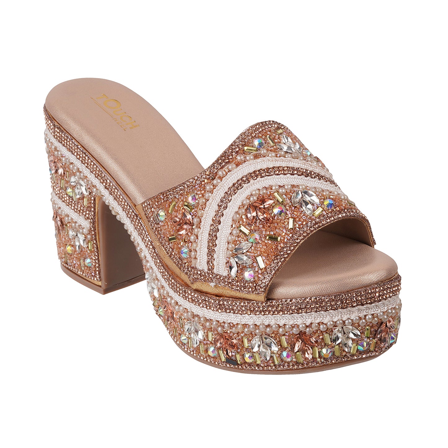 Rhinestone Strap Wedge Sandals