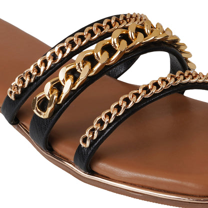 Studded Block Heel Leather Sandals